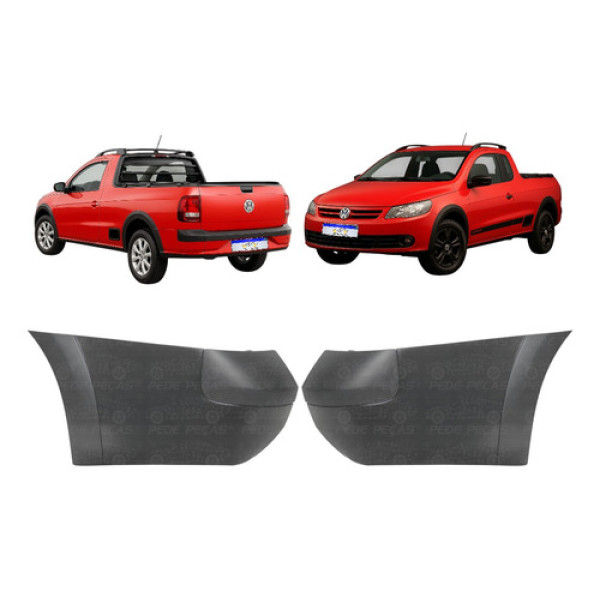 Par Polaina Parachoque Volkswagen Saveiro G5 G6 2009 A 2016 