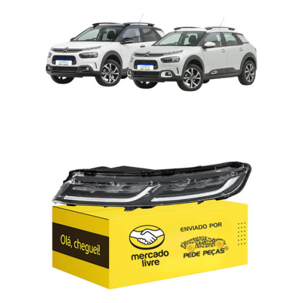 Farol C4 Cactus 2019 2020 2021 2022 23 2024 Superior Drl Le Esquerdo/motorista