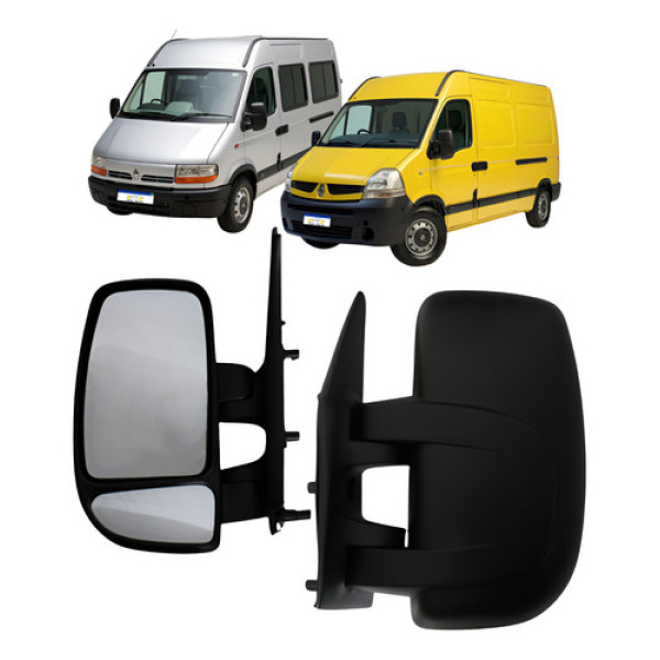 Retrovisor Esquerdo Master 2003 A 2012 Manual Lente Bipardo