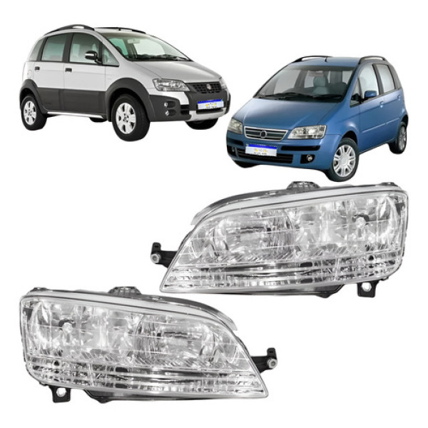 Par Farol Fiat Idea 2006 2007 2008 2009 2010 Novo - Ambos Lados