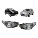 Par Farol Hyundai Ix35 2010 A 2015 Cromado Foco Simples Novo Ambos Lados