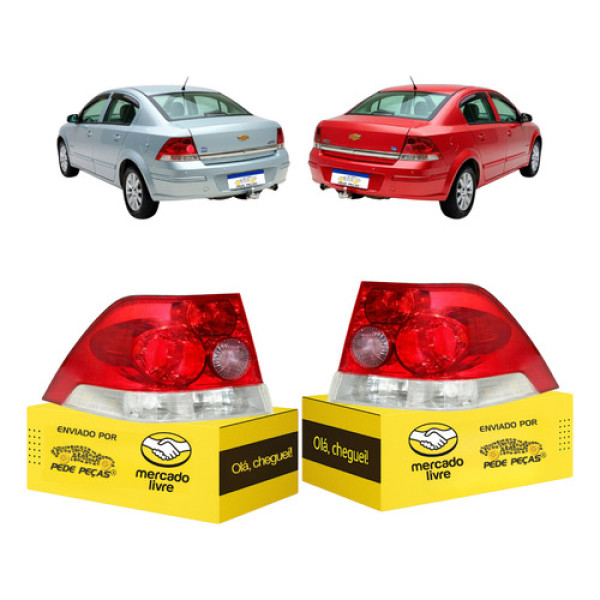 Lanterna Traseira Vectra Sedan 2006 A 2011 Par Sinaleira Direito Vermelho