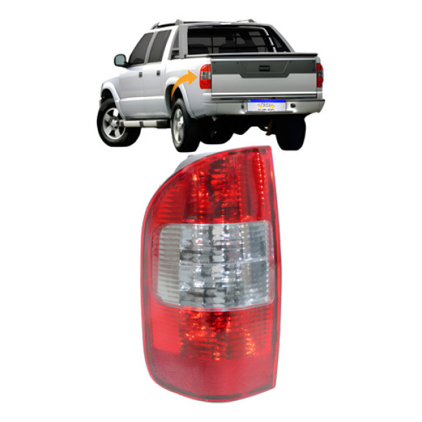 Lanterna Chevrolet S10 2001 2002 2003 2004 2005 2006 A 08 Le Esquerdo Vermelho