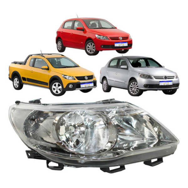 Farol Gol Voyage Saveiro G5 2009 2010 2011 12 Foco Duplo Ld Direito