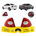 Par Sinaleira Traseira Ford Focus Sedan 2009 10 A 2013 Ambos Lados Vermelho/cristal