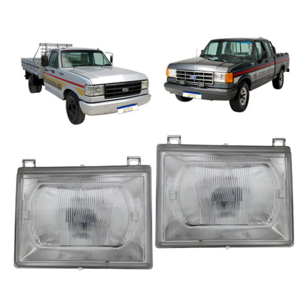 Par Farol Ford F1000 F4000 1993 A 1995 Sem Suporte Novo  - Ambos Lados
