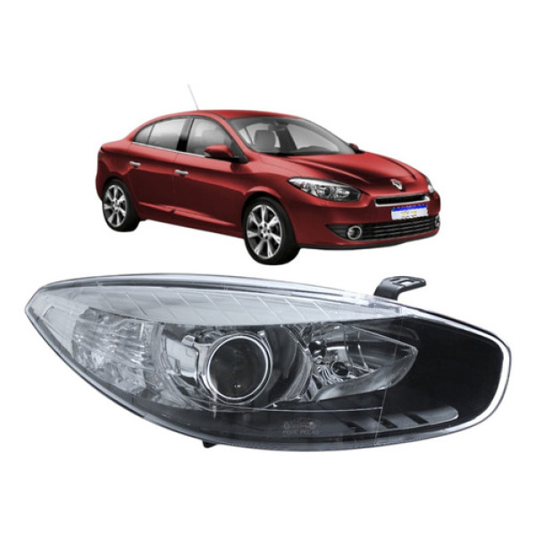 Farol Renault Fluence Fume Elétrico Sem Xenon 2014 A 2018 Ld