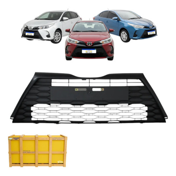Grade Central Toyota Yaris 2023 2024 2025 Hatch/sedan Preto Fosco