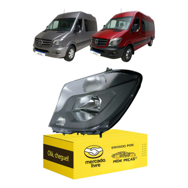Farol Sinaleira Sprinter 2017 2018 2019 Elétrico C/motor Le Esquerdo/motorista