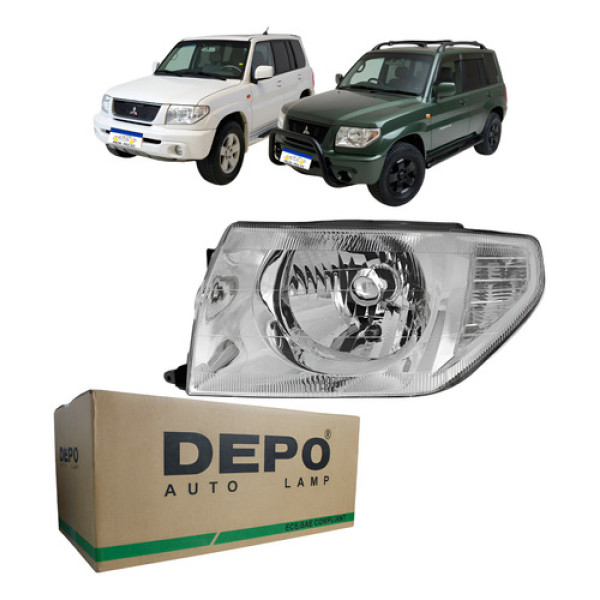 Farol Manual Mitsubishi Pajero Tr4 2003 A 2006 Novo Esquerdo