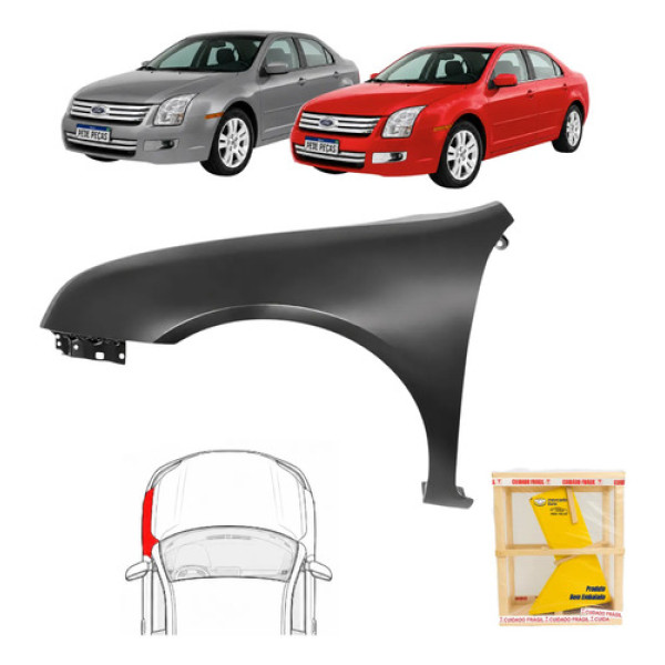 Paralama Ford Fusion Sedan 2006 A 2009 Sel Preto Novo Le