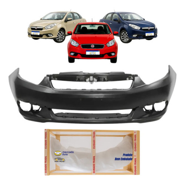 Parachoque Fiat Grand Siena 2012 2013 2014 2015 2016 A 2021 Preto
