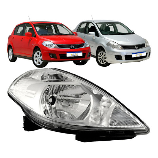 Farol Ld Nissan Tiida 2008 2009 2010 2011 2012 2013 S Sl Direito/passageiro