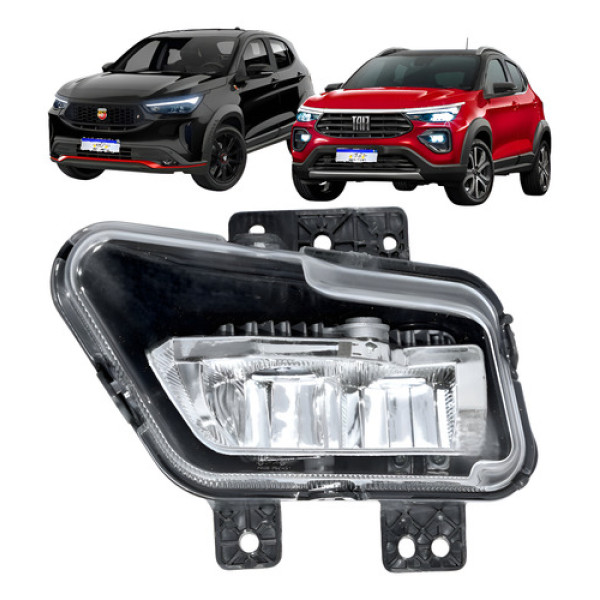 Farol De Milha Fiat Pulse 2021 2022 2023 2024 25 Com Led Le Cristal Esquerdo