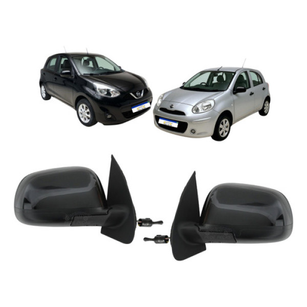 Par Retrovisor Nissan March 2012 A 2020 Manual C/controle 
