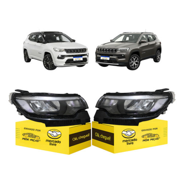 Par Farol Sinaleira Jeep Compass 2022 2023 2024 2025 2026 Ambos Lados