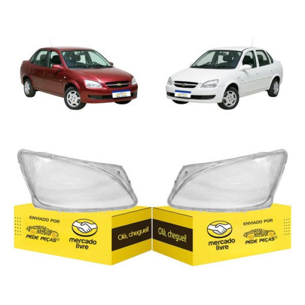 Lente Farol Chevrolet Classic 2011 12 13 14 15 2016 Nova Par