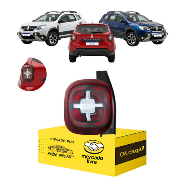 Lanterna Sinaleira Duster 2021 2022 2023 2024 C/led Nova Le Esquerdo/motorista Vermelho