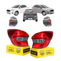 Par Sinaleira Traseira Ford Ka Hatch 2015 16 17 A 2021 Fumê Ambos Lados Bicolor Fumê