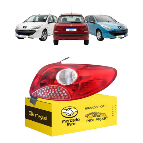 Lanterna Sinaleira Peugeot 207 Hatch 2008 09 10 11 A 2015 Ld Direito/passageiro
