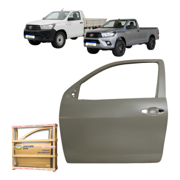 Porta Dianteira Hilux 2016 18 19 20 A 2025 Le Cabine Simples Cinza Dianteira Esquerdo Motorista