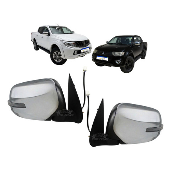 Par Retrovisor Mitsubishi Triton 2017 2018 A 2021 Elétrico