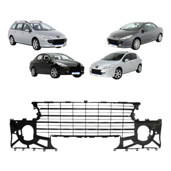 Grade Central Peugeot 307 2007 2008 2009 2010 2011 2012 - Preto - Fosco