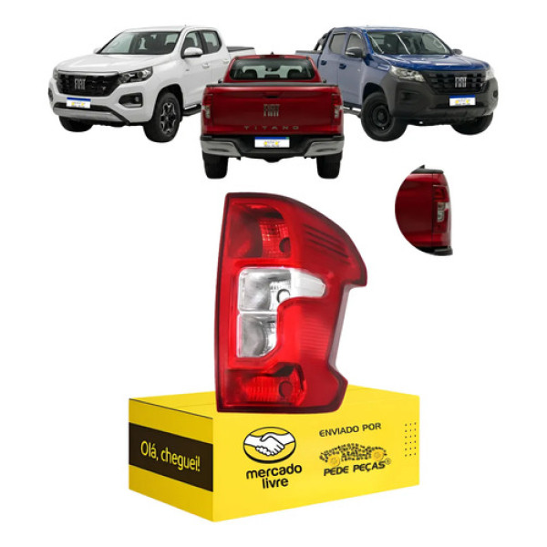 Lanterna Sinaleira Direita Fiat Titano 2025 2026 Sem Led Direito/passageiro Vermelho
