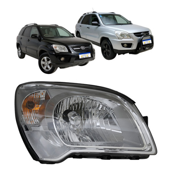 Farol Dianteiro Kia Sportage 2009 2010 Ex  Lx V6 Ex Novo