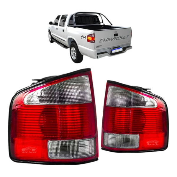 Par Lanterna Chevrolet S10 95 1996 1997 1998 1999 2000 Fume
