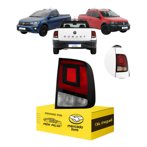 Sinaleira Traseira Saveiro 2023 A 2026 Lado Carona Lanterna Direito/passageiro Bicolor