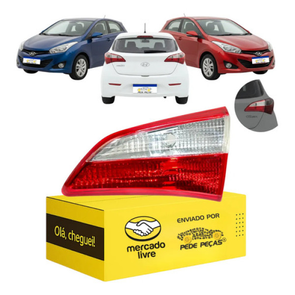 Lanterna Traseira Hb20 2012 A 2019 Hb20x 2013 A 15 Tampa Ld Direito/passageiro Vermelho