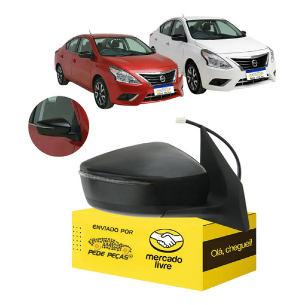 Retrovisor Direito Nissan Versa Unique 2015 2016 C/pisca