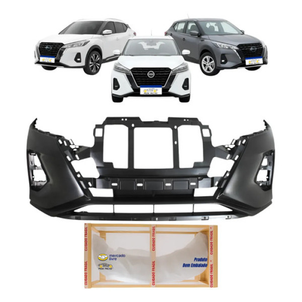 Parachoque Dianteiro Nissan Kicks 2022 23 24 2025 C/avaria Preto