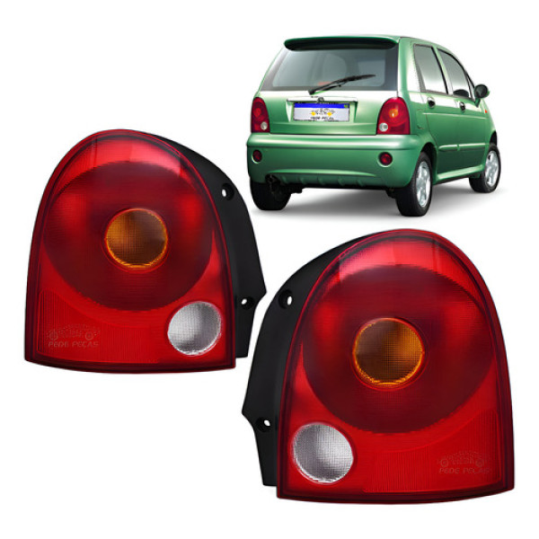 Par Lanterna Chery Qq 2011 2012 2013 2014 2015 Ambos Lados Vermelho