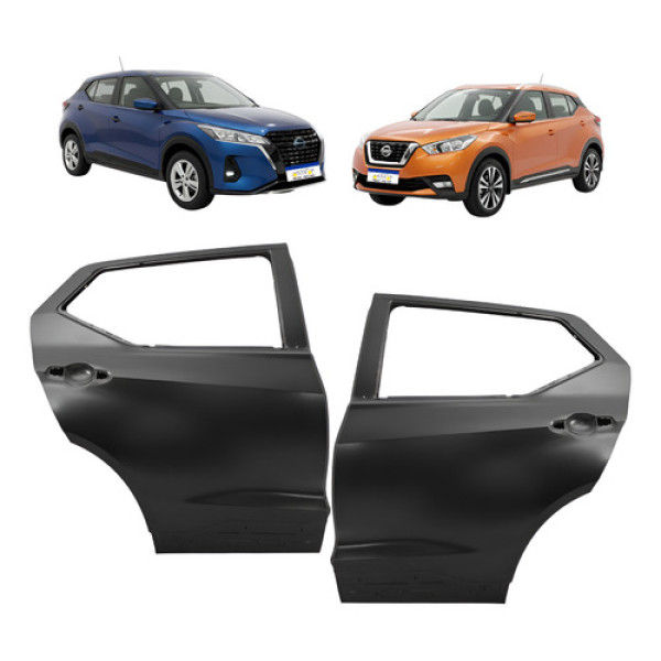 Par Porta Traseira Kicks 2017 2018 2019 2020 2021 22 A 2024 Traseira Ambos Os Lados Preto