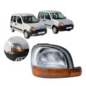 Farol Direito Renault Kangoo 1997 A 2008 Cromado Pisca Ambar Direito/passageiro