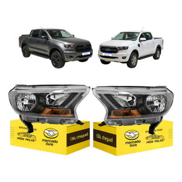 Par Farol Ford Ranger 2017 2018 2019 20 21 22 23 Pisca Ambar Ambos Lados
