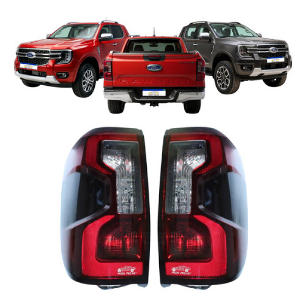 Par Lanterna Ford Ranger Limited 2024 2025 2026 Full Led Ambos Lados Fumê