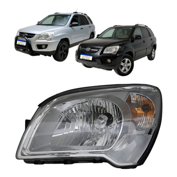 Farol Dianteiro Kia Sportage 2009 2010 Ex  Lx V6 Ex Novo