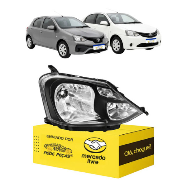Farol Sinaleira Etios Hatch 2012 A 2021 M/negra Ld Direito/passageiro