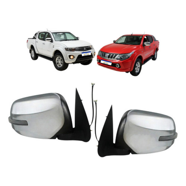 Par Retrovisor Mitsubishi Triton 2017 2018 A 2020 Retrátil  