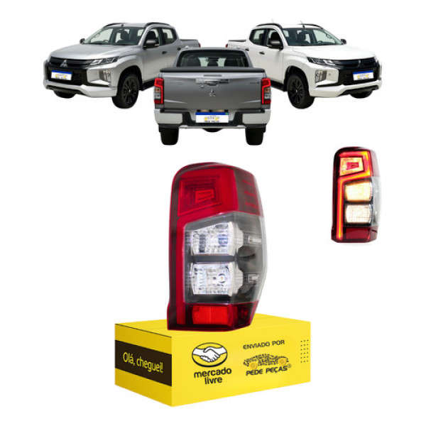 Lanterna Mitsubishi L200 2021 2022 23 24 2025 Com Led L.d Direito/passageiro Vermelho