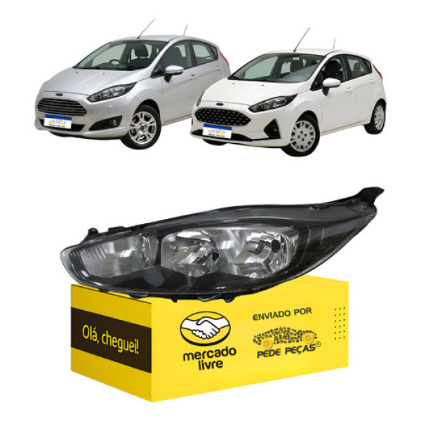 Farol Ford New Fiesta 2013 2014 2015 2016 2017 18 2019 L.e Esquerdo/motorista