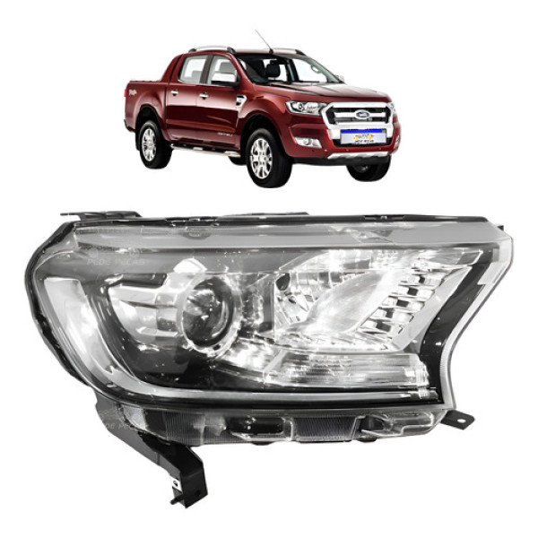 Farol Ford Ranger Xlt 2017 2018 2019 2020 2021 2022 2023 Ld Direito/passageiro