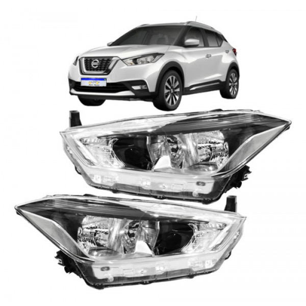 Farol Nissan Kicks 2017 2018 2019 2020 2021 Novo Par