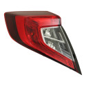 Lanterna Canto Esquerdo Honda Civic G10 2017 18 19 20 2021 Esquerdo/motorista Vermelho Cristal