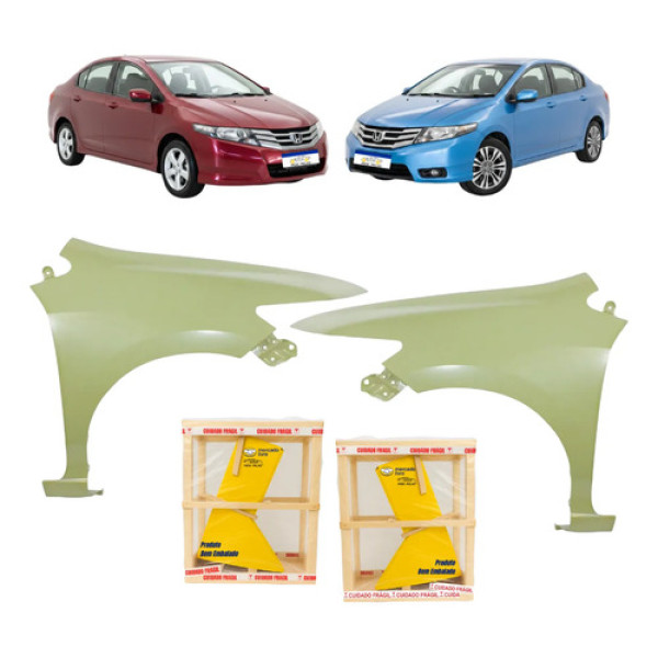 Par Paralama Honda City 2008 2010 A 2014 S/furo
