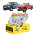 Farol Esquerdo Ford Ranger 2013 2014 2015 2016 Cromado Esquerdo