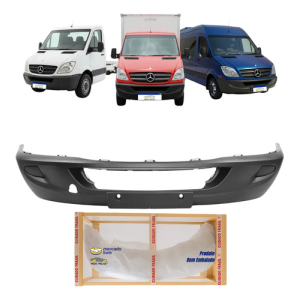 Parachoque Dianteiro Mercedes Sprinter 2012 13 14 15 2016 Preto